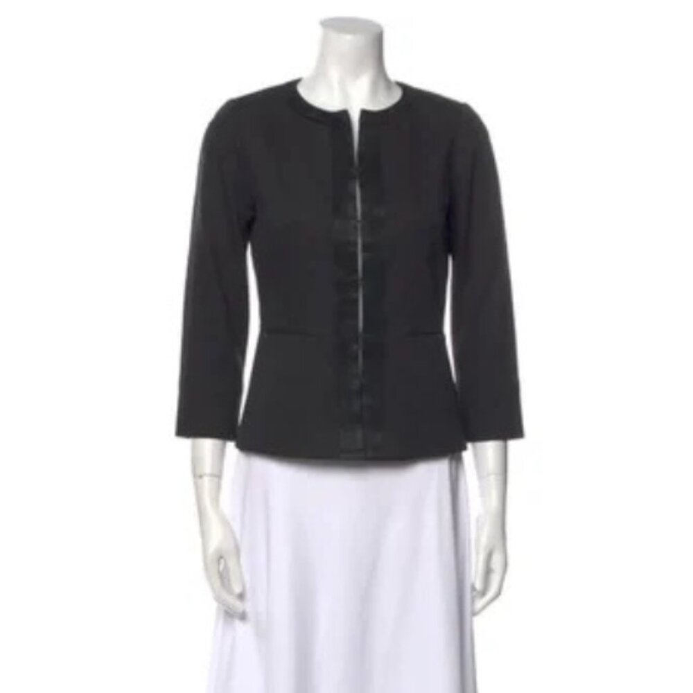 Louis Vuitton Uniformes Black Blazer Jacket Satin Trim XS / 32